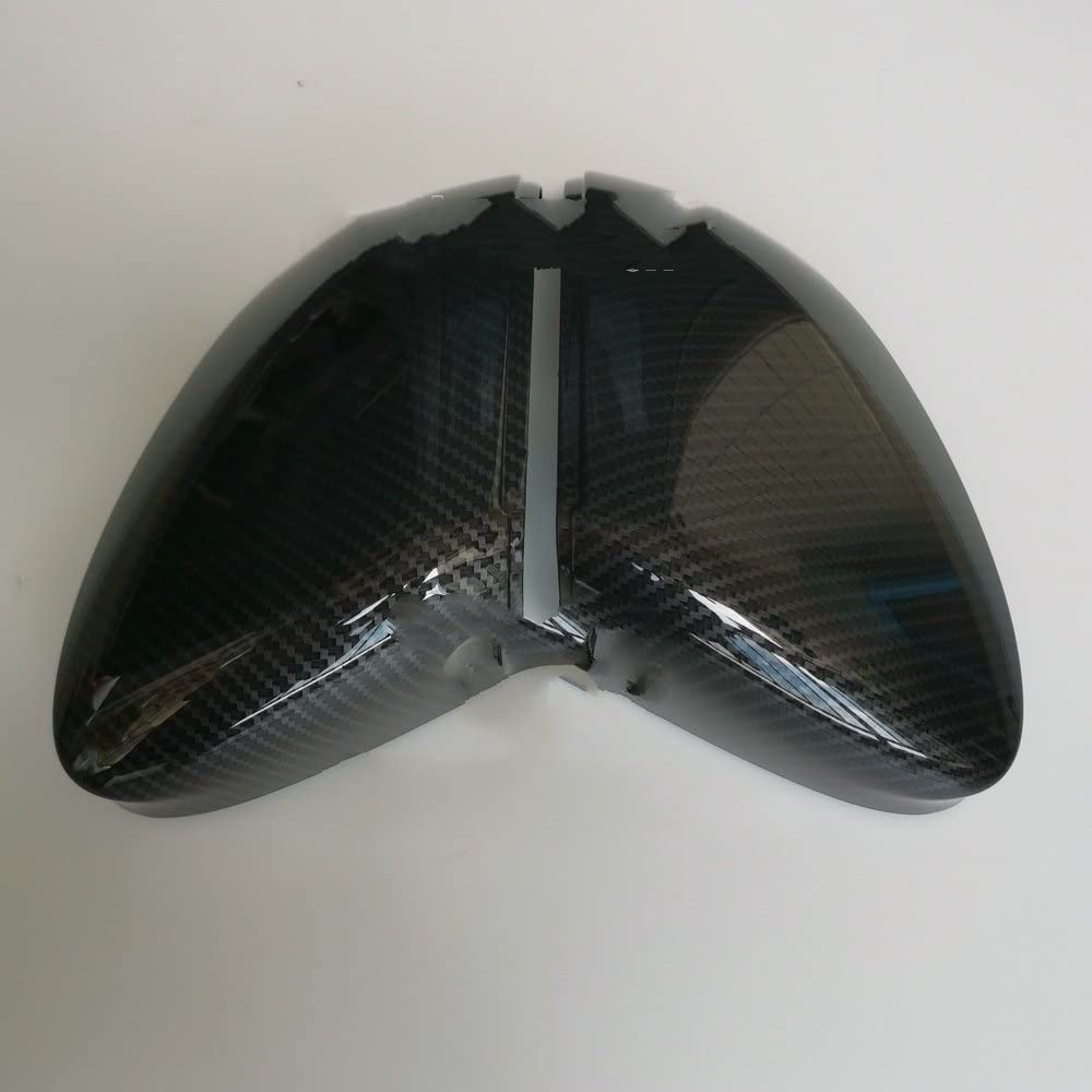Auto Spiegelkappen Für Golf MK8 VIII 8 Seitenspiegelabdeckungen (Carbon Look) 2020 2021 2022 Für VW Glossy Black Wing Rearview (Farbe : Carbon with holes) von QUTBAG