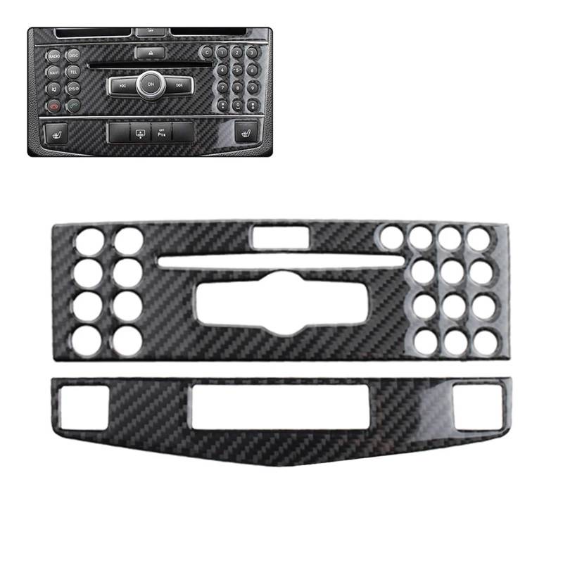 Console Panel Auto Center Console Klimaanlage CD Panel Abdeckung Trim Für Für Benz C Klasse W204 C200 C260 C300 C180 2007-10 Carbon Fiber Konsolenverkleidung(Three Holes) von QUTBAG