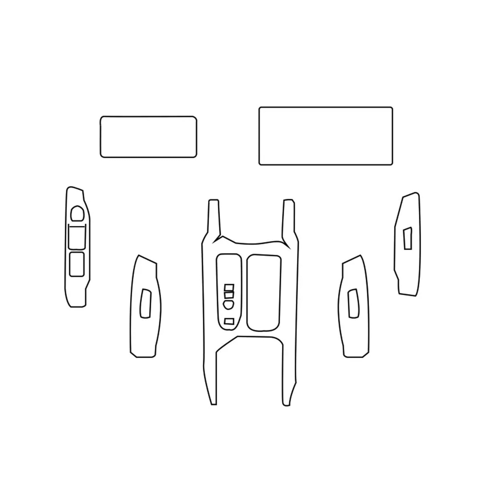 Console Panel Für Geely Für Okavango L 23-24 Autokonsole TPU-Aufkleber Abdeckung Innenarmaturenbrett Verkleidung Filmverkleidung Schutzzubehör Konsolenverkleidung von QUTBAG