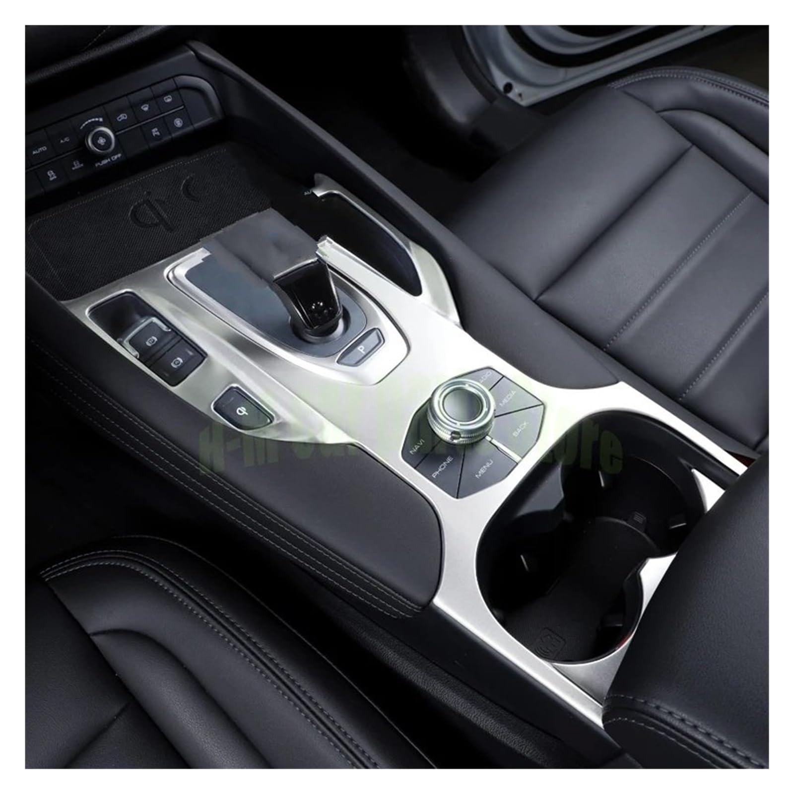 Console Panel Für Haval F7 F7X Auto Getriebe Panel Cup Rahmen Dekoration Zierleisten Zubehör Edelstahl Innenleisten Chrom 2020-2019 Konsolenverkleidung(Silvery) von QUTBAG