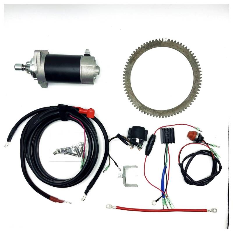 Starter ELEKTROSTART-KIT FÜR TOHATSU FÜR Mercury F20 20HP EFI 4-TAKT FÜR AUSSENBORDMOTOR Anlasser Motor(B with Ring Gear) von QUTBAG