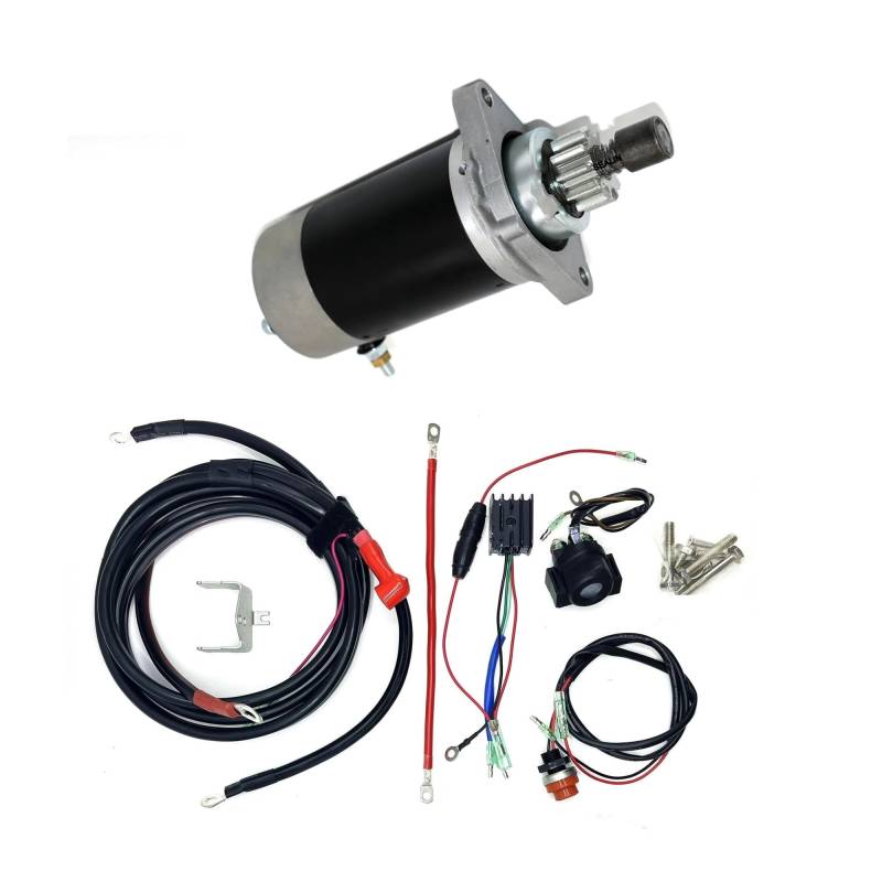 Starter Elektrostarter-Kit Für 4-Takt-Außenbordmotor Mit 9,9 PS Anlasser Motor von QUTBAG