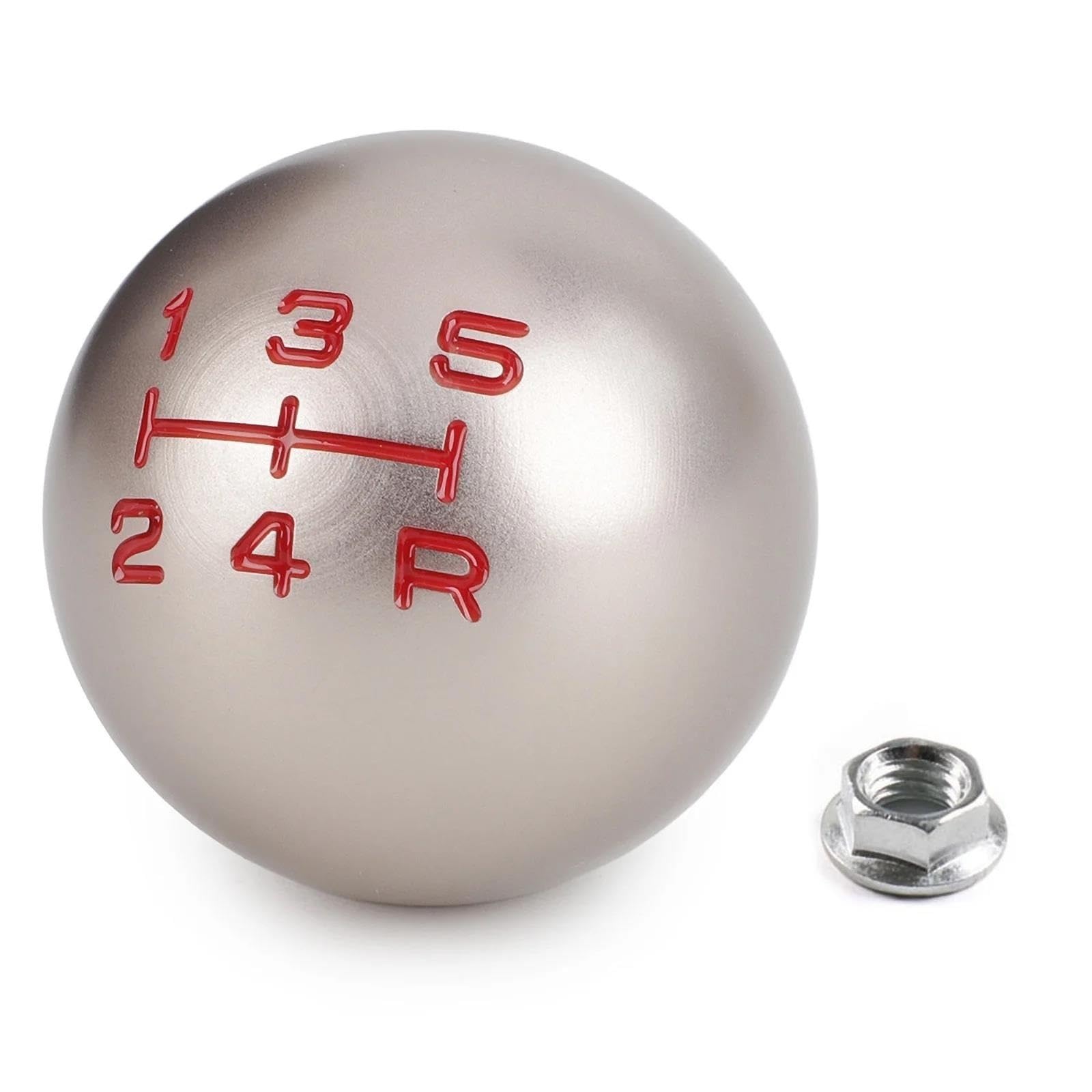 Aluminium 5/6 Geschwindigkeit Matte Ball Form Schalthebel Schaltknauf Für Civic Für City Für FD2 Für FN2 Für EP3 Für Typ R Für DC2 Für DC5 Schaltknauf M10 * 1,5(5 Speed Champagne) von QVQOJCTH