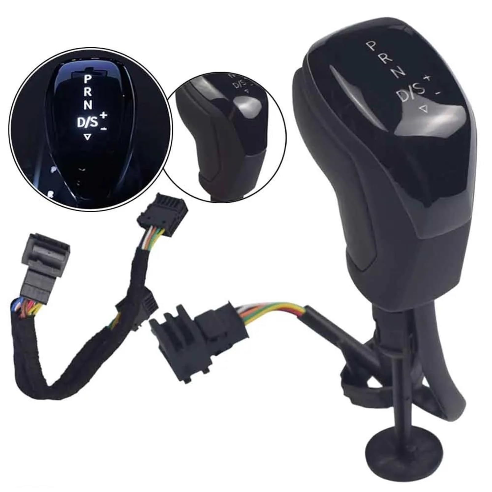 Elektronischer Schalthebel Für Golf Für Passat Für Tiguan Für Seat Für Polo Für Jetta Für Scirocco Für Octavia Elektronischer Schalthebel(Black Matt-White) von QVQOJCTH