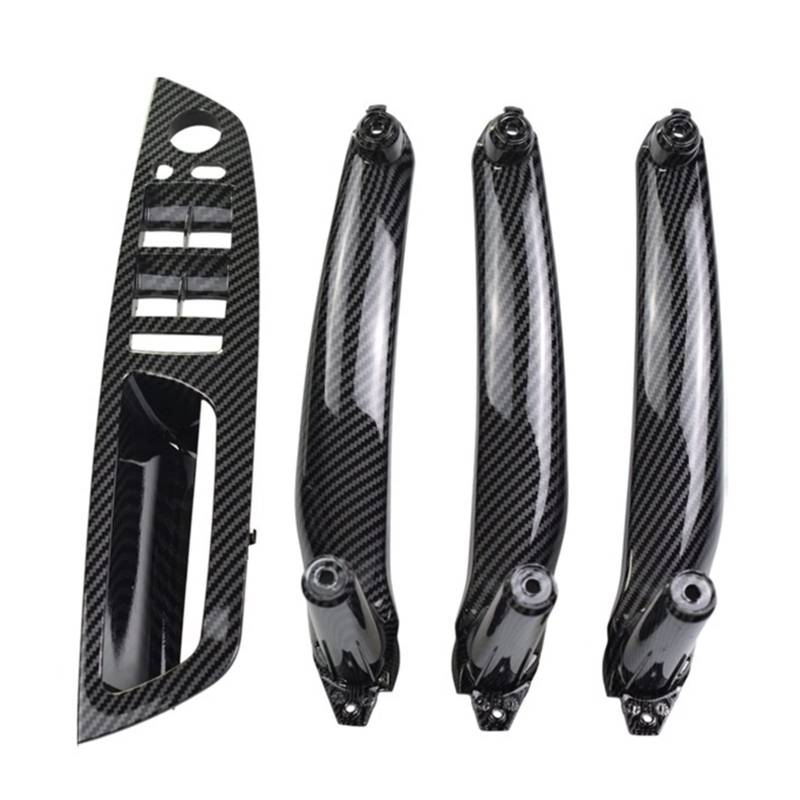 Für BMW E70 X5 E71 X6 Links Rechts Innen Armlehne Türverkleidung Griff Pull Trim Cover(Black-4pcs) von QVQOJCTH