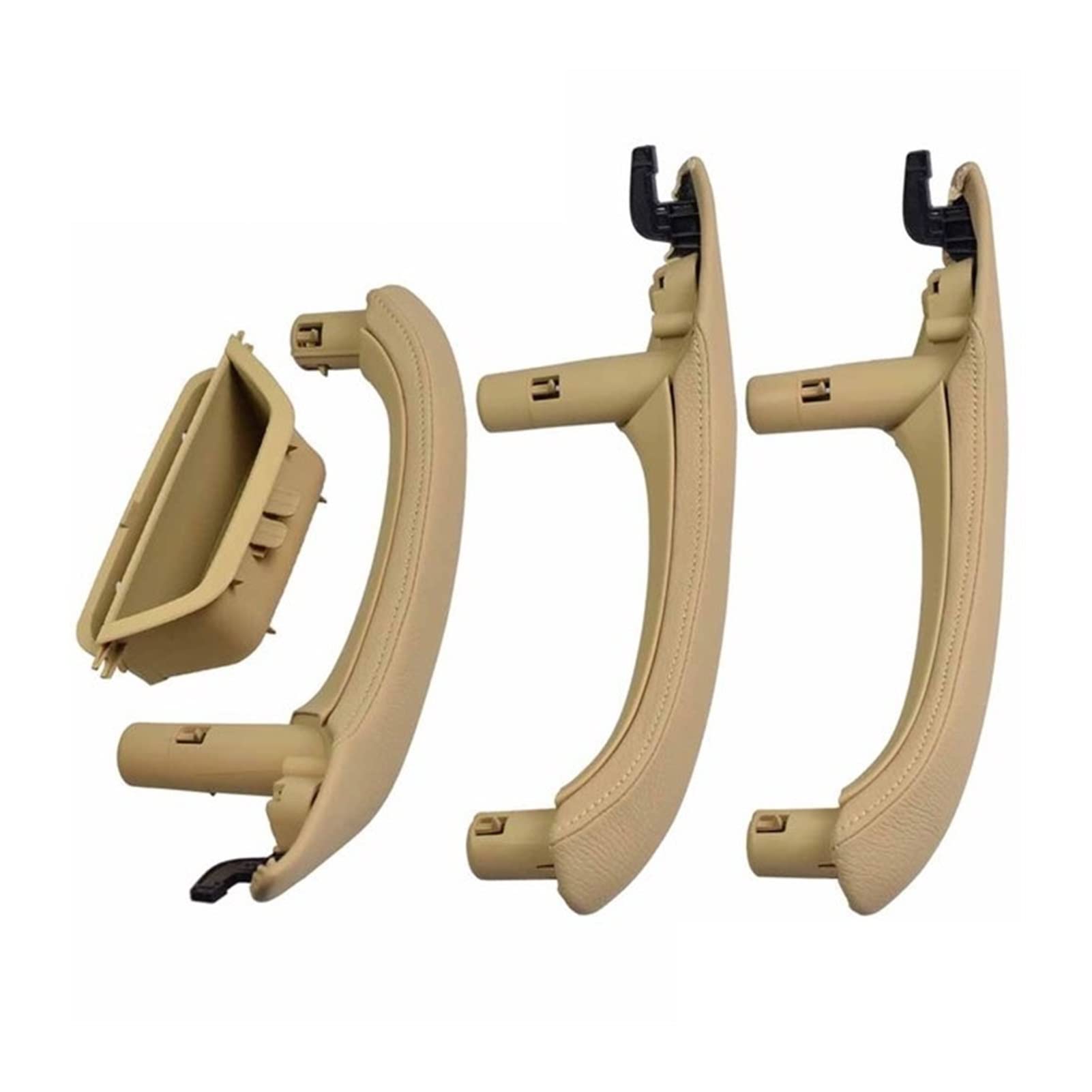 Für BMW X3 X4 F25 F26 2010-2017 Beige Schwarz Auto Links Rechts Türinnengriff Innentürverkleidungsgriff Pull Trim Cover(LHD Beige 4pcs) von QVQOJCTH