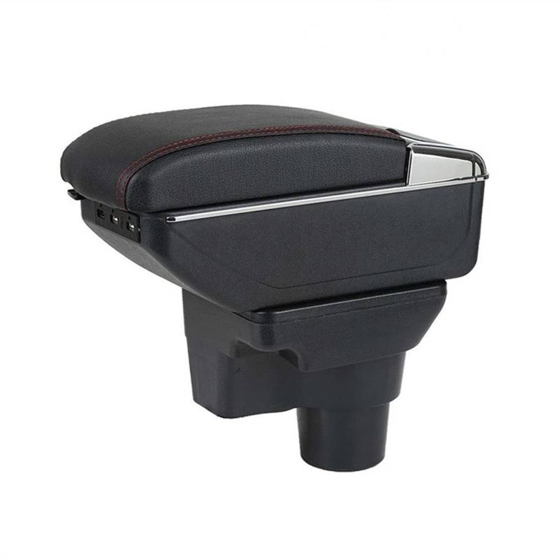 Für Hyundai Solaris 2 Für Accent Car Center Console Storage Container Double Layer Erhöht Mit USB-Anschlüssen von QVQOJCTH