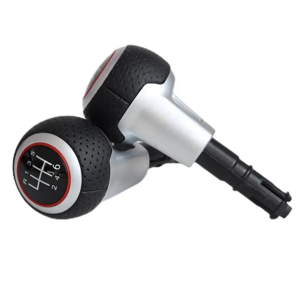 Für TT TTS A3 S3 A4 A6 Für Golf Für Passat 5/6 Geschwindigkeit Manuelle Schaltknauf Hebel Shifter Stick Handball(6 Speed with Hole) von QVQOJCTH