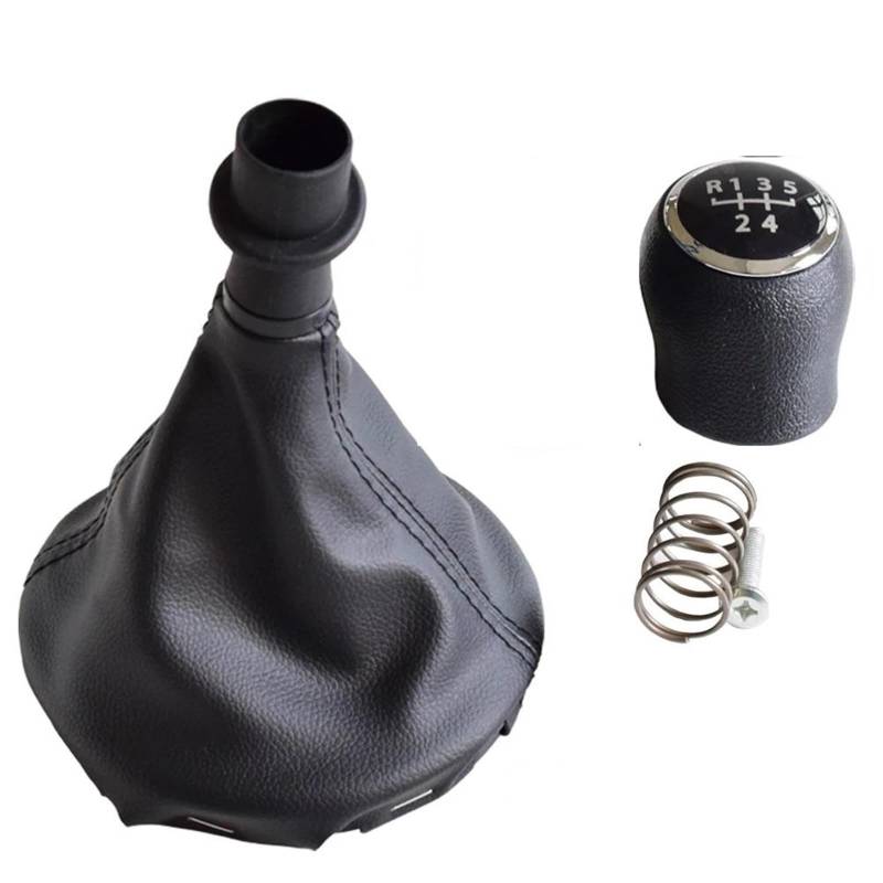 Für VW Transporter T5 T5.1 Gp 2003-2011 T6 Auto Schaltknauf Schalthebel Leder Gamasche Boot Abdeckung Kragen(Black 5 Speed) von QVQOJCTH