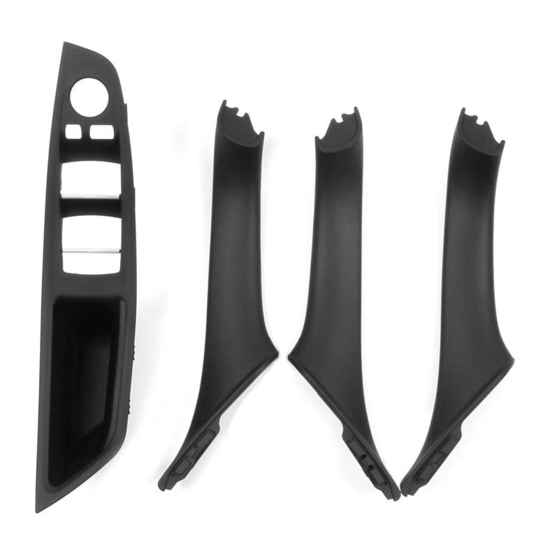 LHD Autoinnenraum Türgriff Panel Pull Trim Cover Für BMW 5er F10 F11(Black,1set) von QVQOJCTH