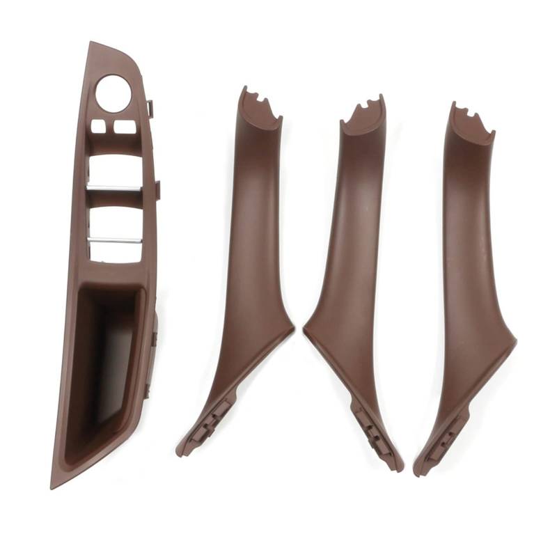 LHD Autoinnenraum Türgriff Panel Pull Trim Cover Für BMW 5er F10 F11(Reddish Brown,1set) von QVQOJCTH