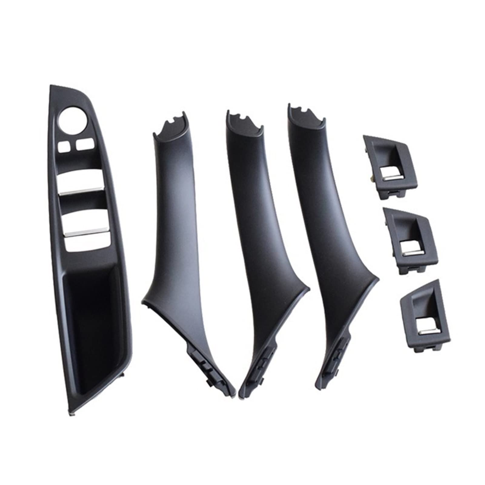 Passend Für BMW 5er F10 F11 520d 525d 530d 535i Innenverkleidung Zugverkleidung Rotbraun LHD Autoinnentürgriff(Black-7Pcs) von QVQOJCTH