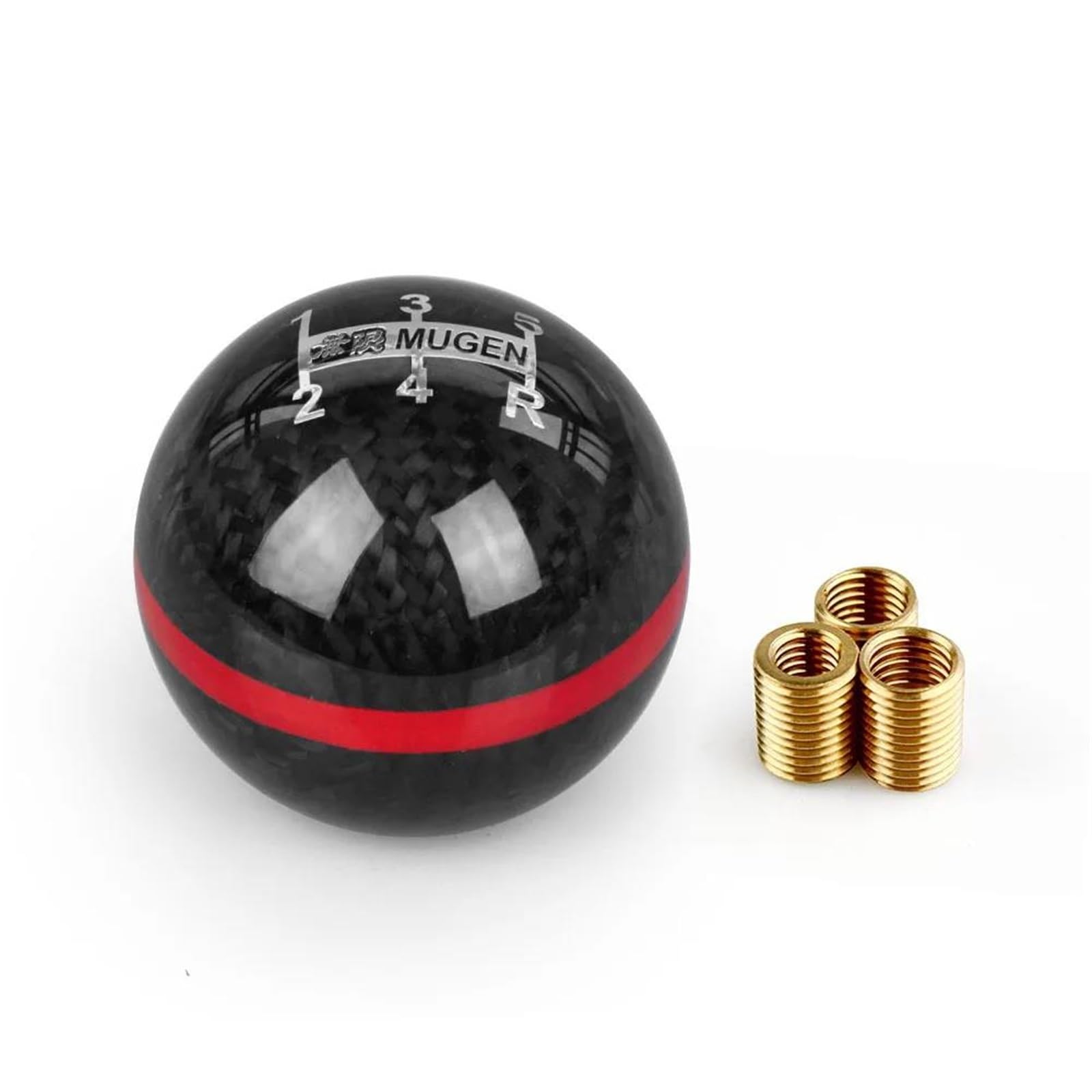 Universal Carbon Fiber 5 Geschwindigkeit 6 Geschwindigkeit Schaltknauf Shifter Für Civic Typ R Für Integra Für Prelude(5 Speed red Circle) von QVQOJCTH