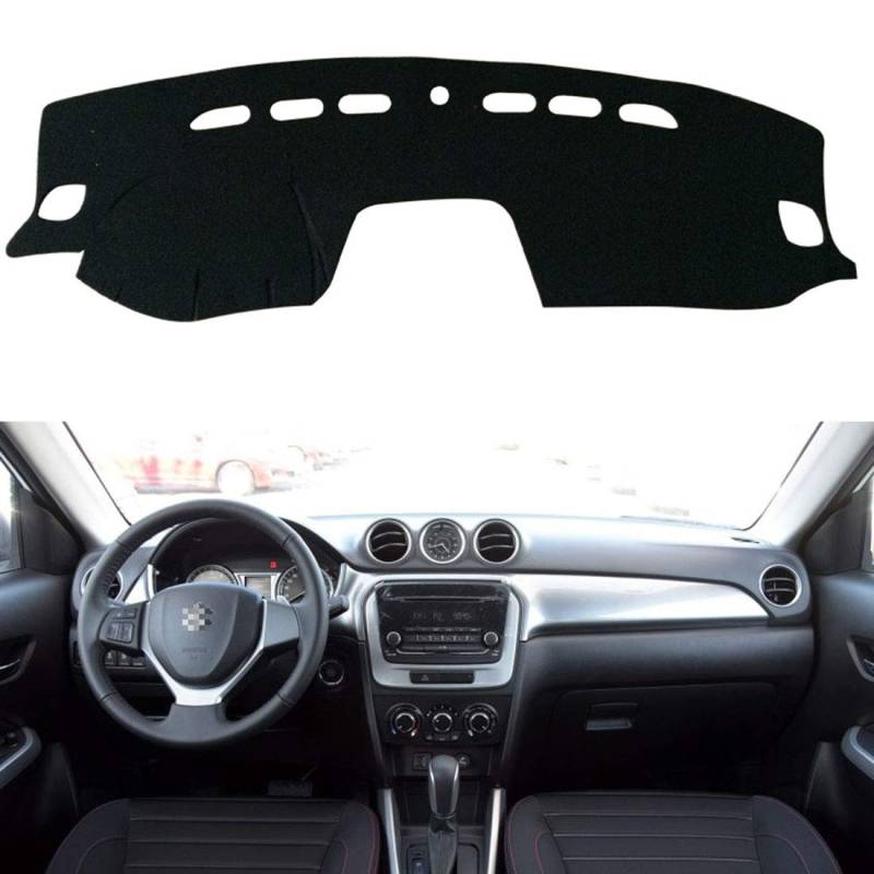 QWASZX Auto Dashboard Sonnenschutzmatte, für Suzuki Vitara, Dashboard Sun Shade Anti-UV-Teppich Zubehör von QWASZX