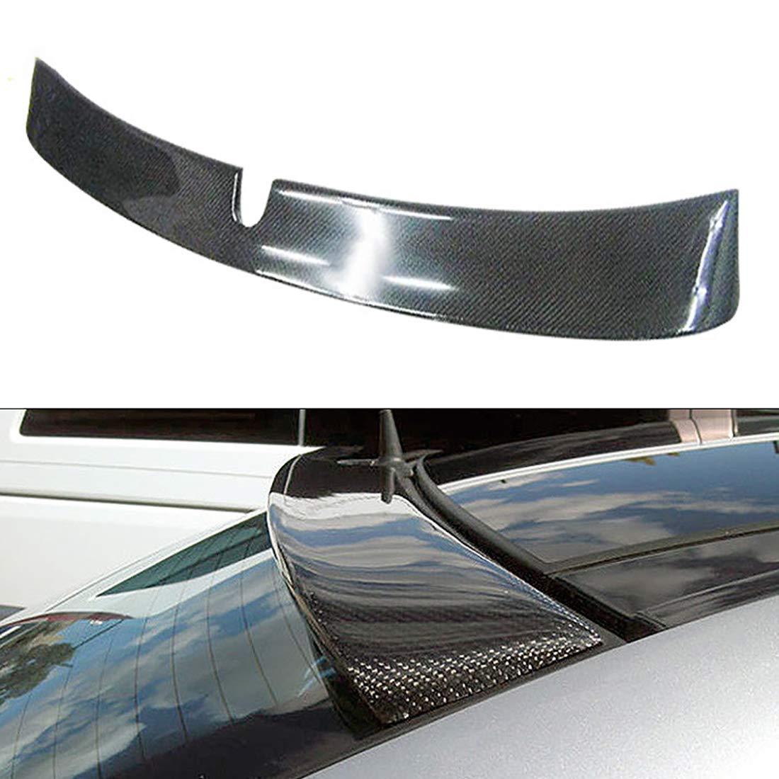 QWASZX Carbon Heckspoiler für B ENZ E-Klasse W211 2003-2009, High Kick Heckflügel Dachspoiler Auto Styling Dekoration Teile von QWASZX