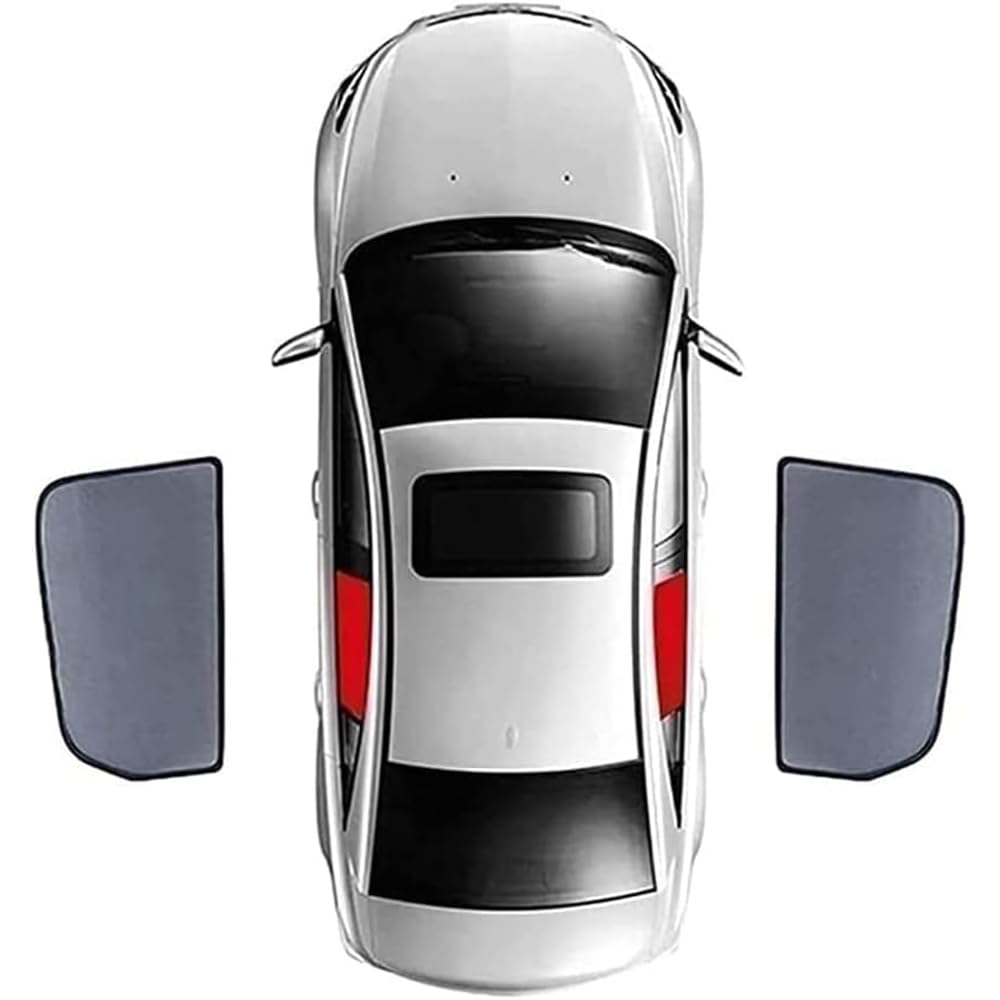 QWEERASS Autofenster Sonnenschutz, für Audi A3 Sportback 2020-2023 Sonnenschutz für Seitenscheiben Sonnenblende Auto UV-Schutz Wärmeisoliert,2pcs Rear von QWEERASS