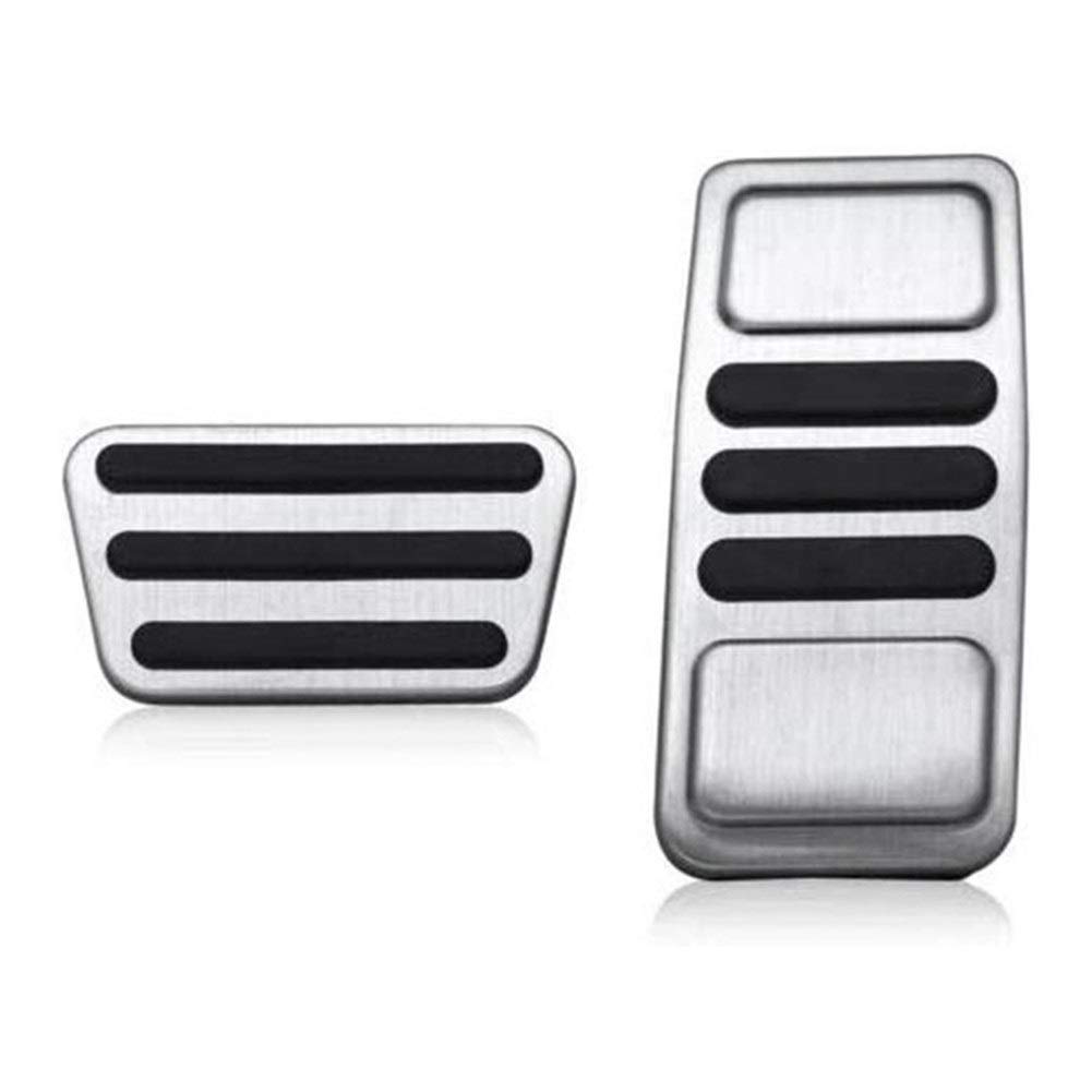 QWETY 2-teilige Gaspedal-Bremspedal-Pad-Abdeckung, for Ford, for Mustang, 2015–2019 Fußstützenpedalabdeckung von QWETY