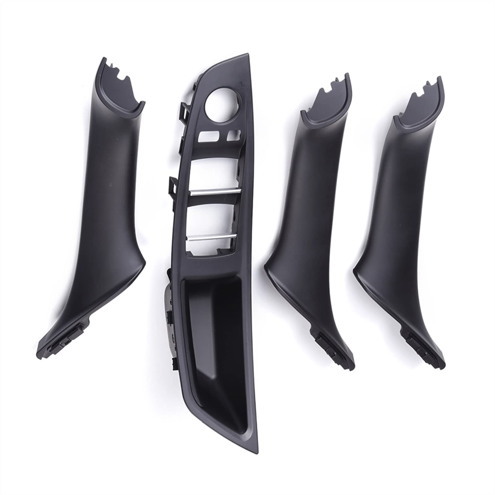 QWETY 4 Teile/Satz Auto Innentür Armest Griff Fensterheber Schalter Taste Rahmen Panel, for, for F10 F11 F18 5 Serie 2010-2017 Innentür-Armlehnenverkleidung(Black) von QWETY