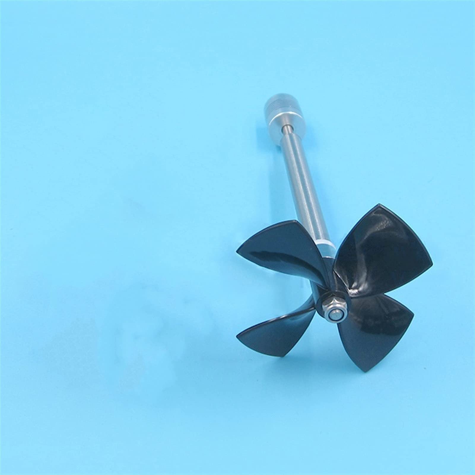 QWETY 895 Motor-Antriebswellen-Integration, Edelstahl, 80 mm, 4-Blatt-Propeller, kreisförmige Achse, Links rechts, 5 mm Antriebswellen-Integration Modellbootpropeller(15cm CCW) von QWETY