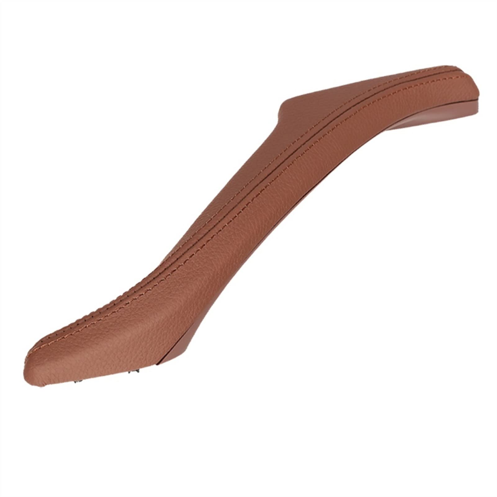 QWETY Innentürgriff aus Leder for Beifahrertür, for, for 5er F10 F11 F18 520i 523i 525i 528i 535i Innentür-Armlehnenverkleidung(Red-Brown-Left-RHD) von QWETY