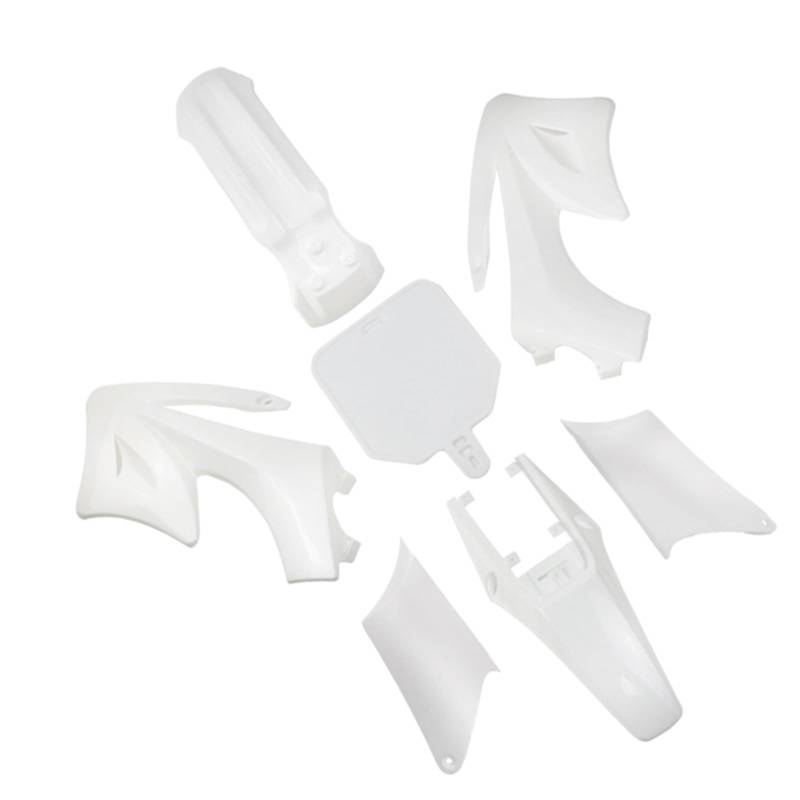 QWETY Kotflügelkörper-Kunststoffverkleidungssatz, for Apollo, for Orion 110cc 125cc 150cc Pit Dirt Bike, modifizierte Motorrad-Karosserieteile Motorrad-Kotflügelverkleidungsset(White) von QWETY