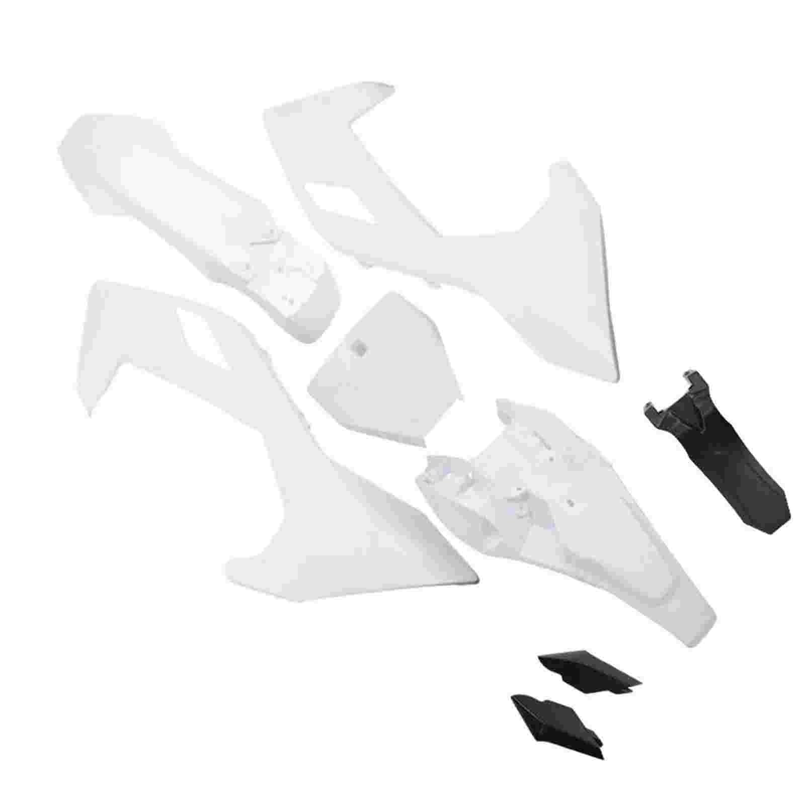 QWETY Kunststoff-Kotflügelverkleidungs-Set, Kunststoff-Motorrad-Karosserieabdeckung, China, for Husqvarna, 65 Pit Dirt Bike-Zubehör Motorrad-Kotflügelverkleidungsset(White) von QWETY