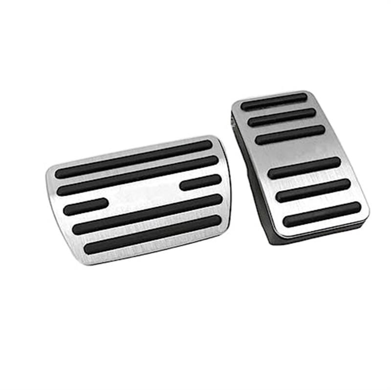 QWETY for Accord, 10. 2018 2019 2020 2021 2022 Auto Gaspedal Bremspedal Pad rutschfeste Abdeckung Fall Schutz Zubehör Fußpedalabdeckung Kupplungs-Bremspedalabdeckung(Black 2PCS Silver) von QWETY