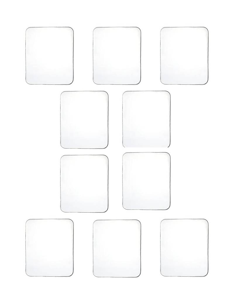 QWORK 10 Stück Multifunktion Anti Rutsch Pads, Multifunktion Transparentes Silikon Gel Pads Doppelseitig Klebende für Auto Handy Halterung und Bodengleiter Kratzschutz von QWORK