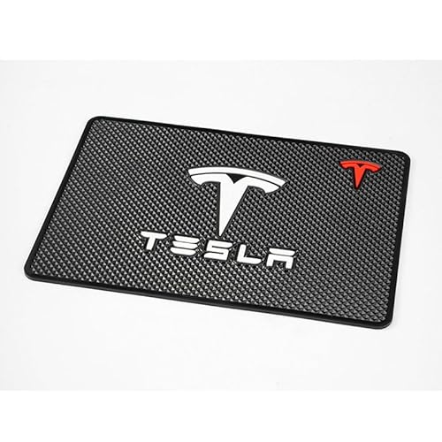 Anti-Rutsch-Armaturenbrett,für Tesla Model 3 2010-2023 2024 Matte Auto Non-Slip Matte für Handyhalterung Mobiltelefone Sonnenbrillen Schlüssel von QWTYAFDD
