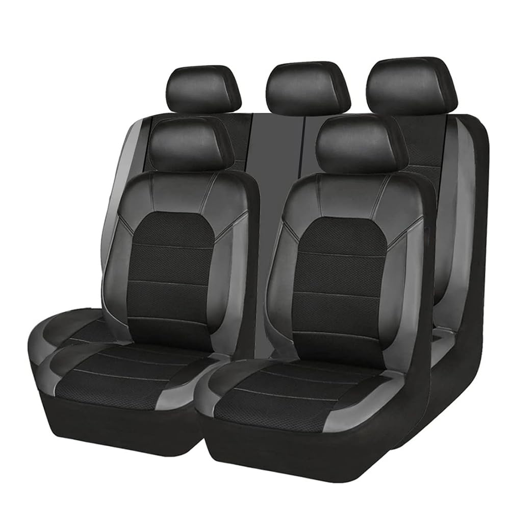 QWTYAFDD Autositzbezug Set,für Audi e-tron 55 Quattro GEN 2019 Universal-Sitzbezug, Komplett-Set, Schonbezüge Autositze für Vordersitze und Rückbank,C Grey von QWTYAFDD