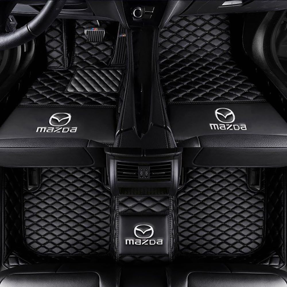 Auto All-Inclusive Fußmatten, Für Mazda 5 2008-2013, rutschfesteVollstäNdige Abdeckung Fussmatten Auto Vorne Hinten Teppichschutzmatte,A von QWTYAFF