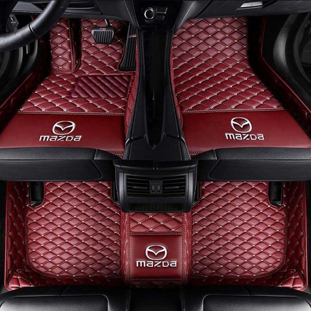 Auto All-Inclusive Fußmatten, Für Mazda 6 2008-2013, rutschfesteVollstäNdige Abdeckung Fussmatten Auto Vorne Hinten Teppichschutzmatte,C von QWTYAFF
