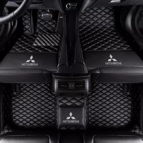 Auto All-Inclusive Fußmatten, Für Mitsubishi Outlander（7seats） 2013-2016, rutschfesteVollstäNdige Abdeckung Fussmatten Auto Vorne Hinten Teppichschutzmatte,C von QWTYAFF