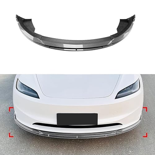 Auto Frontspoiler, Für Tesla Model 3 2024+, Auto Frontstoßstangen Spoiler Splitter rontstoßstange Spoiler Lip Diffusor Änderung Zubehör,A von QWTYAFF
