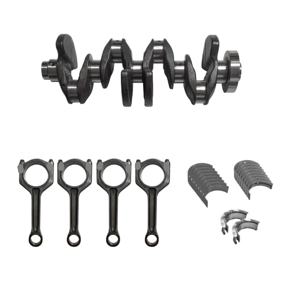 Kurbelwellenbaugruppe mit 4 Pleuelstangen und Haupt- und Stangenlagersatz Kompatibel mit kompatible Modelle von 2 3 4 5 N20B20A N20B20B N26B20A F26 Z4 von QWsdR