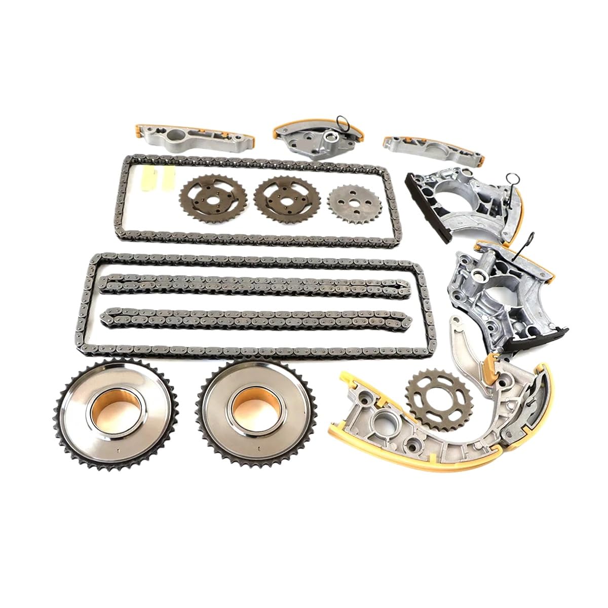 Steuerkettenspanner-Set 079109217R 06E109465AP, kompatibel mit S5 A8 S8 Q7 BV8 V10 BAR BVJ BSM BUJ CAUA DOHC Teile von QWsdR