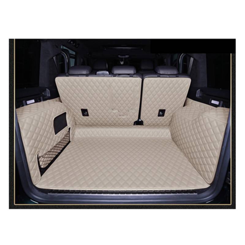 Kofferraummatten Für Benz G63 AMG W464 2022 Kofferraummatten Kofferraumteppiche Cargo-Liner-Matte Kofferraumwanne Schutzmatte(Beige-B) von QXEJEBAF