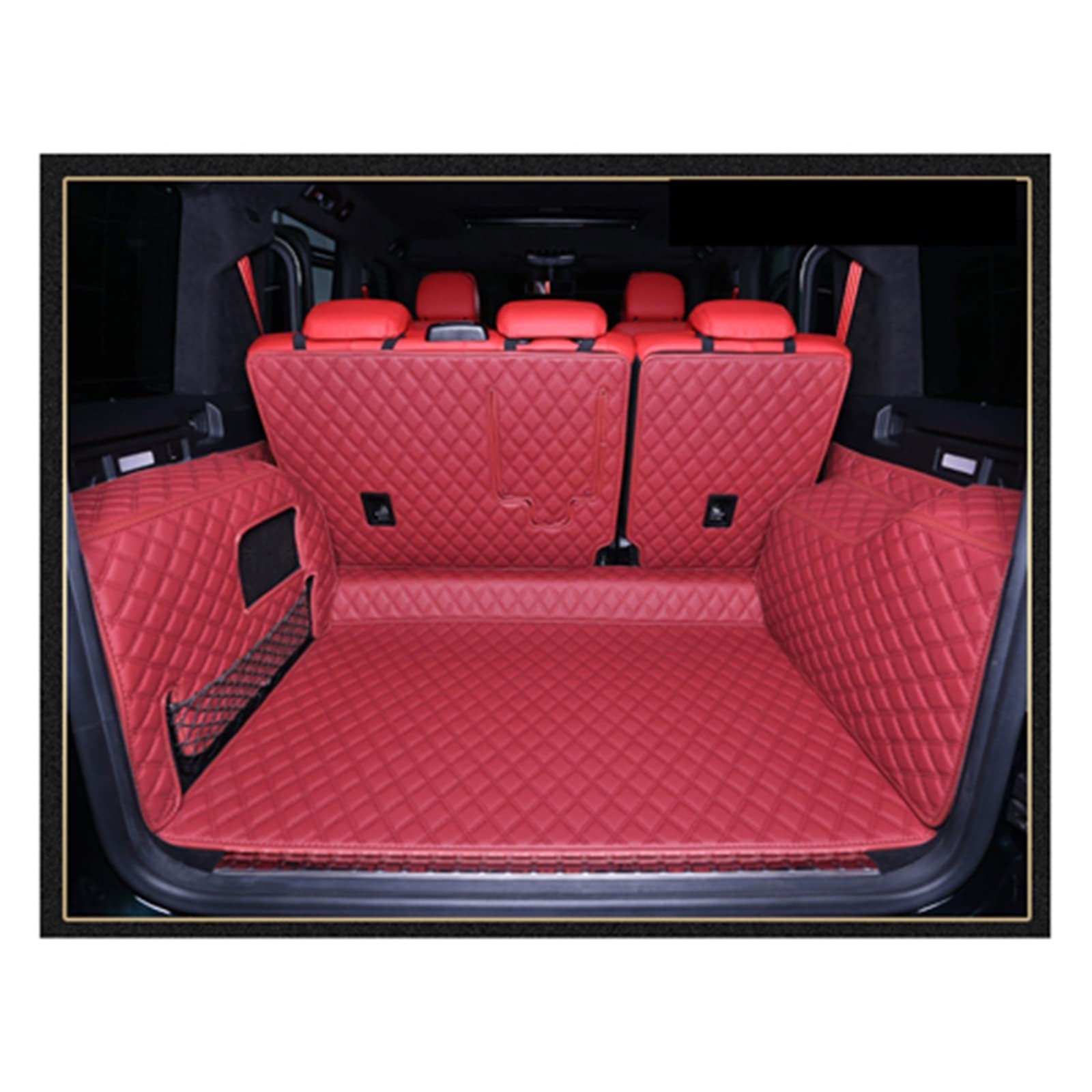 Kofferraummatten Für Benz G63 AMG W464 2022 Kofferraummatten Kofferraumteppiche Cargo-Liner-Matte Kofferraumwanne Schutzmatte(Wine red-B) von QXEJEBAF