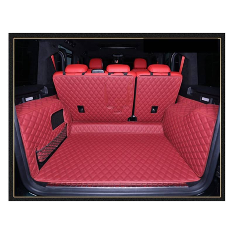 Kofferraummatten Für Benz G63 AMG W464 2022 Kofferraummatten Kofferraumteppiche Cargo-Liner-Matte Kofferraumwanne Schutzmatte(Wine red-B) von QXEJEBAF