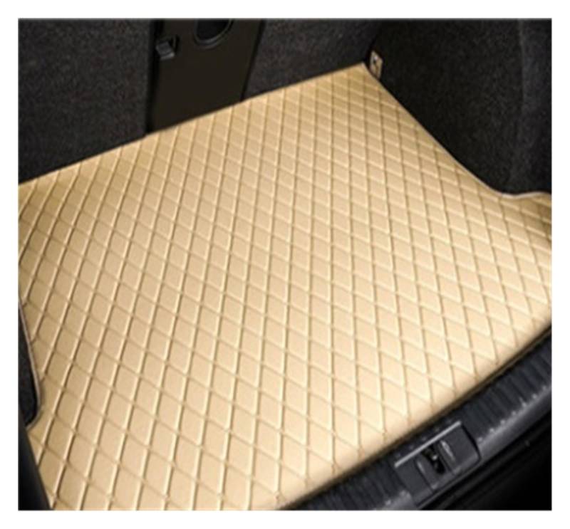 Kofferraummatten Für Nissan Für Juke F15 2010 2011 2012 2013 2014 2015 2016 2017 2018 Leder Kofferraum Matte Boot Pad Kofferraumwanne Schutzmatte(Beige-A) von QXEJEBAF