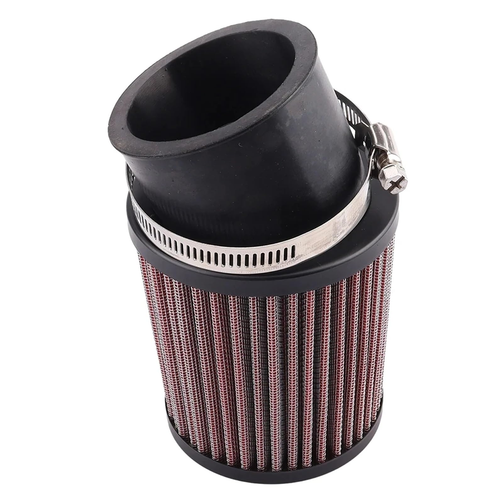 Motorrad Luftfilter 62mm Luftfilter Motorräder Air Intake High Flow Kurbelgehäuse Entlüftungsabdeckung Für Klon GX160 GX200 Mini Bike Go Kart Ansaugluftfilter Motorrad(Red) von QXEJEBAF