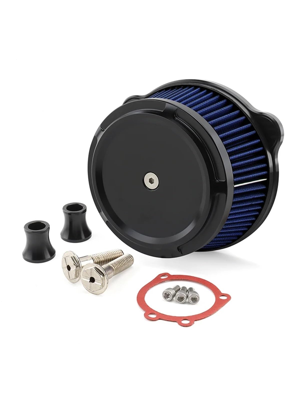 Motorrad Luftfilter Für Sportster Für Eisen XL 883 1200 Achtundvierzig-Zweiundsiebzig 48 Motorrad Luftfilter Luft Reiniger Intake Filter Ansaugluftfilter Motorrad(Black-blue) von QXEJEBAF