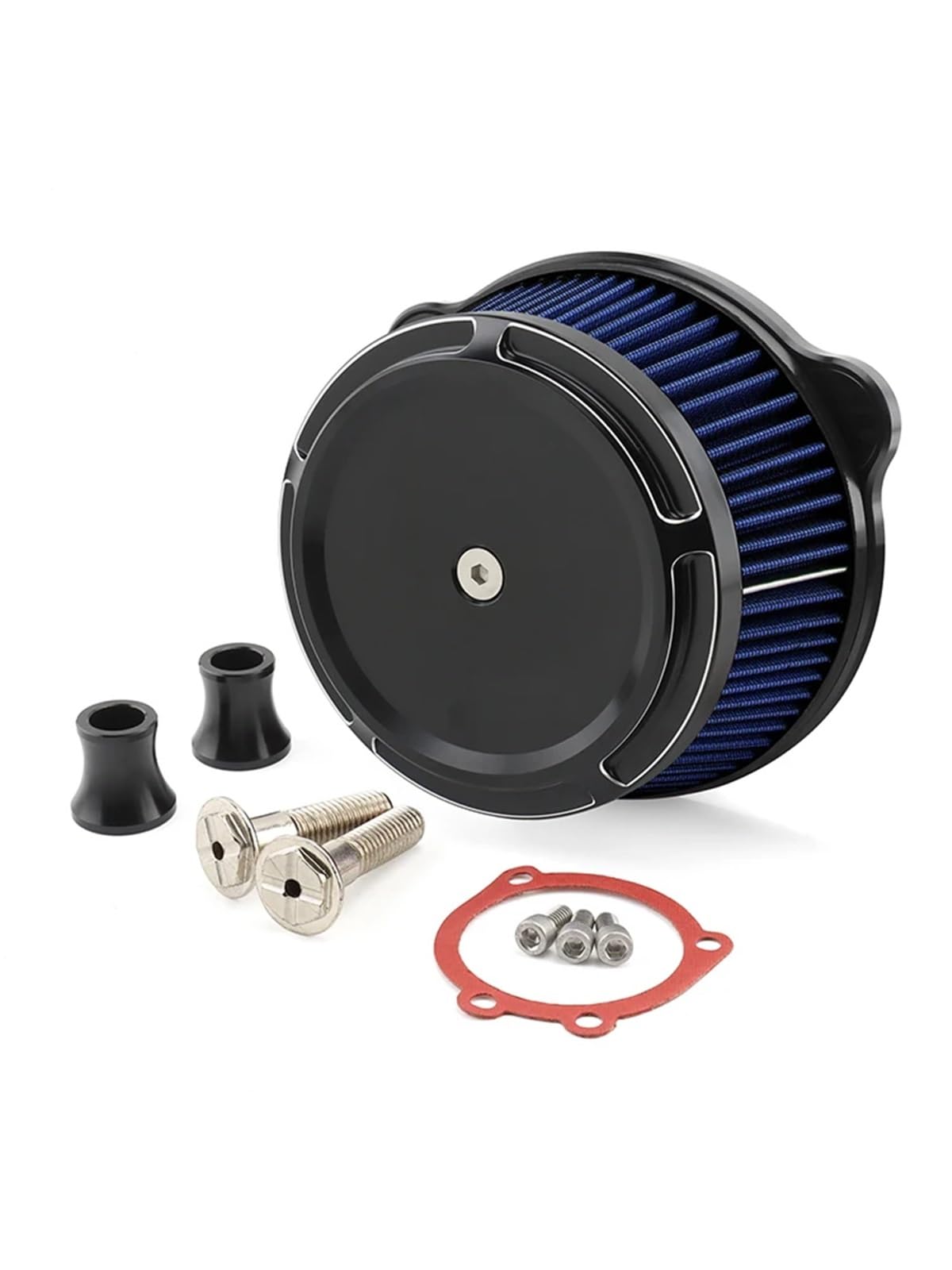 Motorrad Luftfilter Für Sportster Für Eisen XL 883 1200 Achtundvierzig-Zweiundsiebzig 48 Motorrad Luftfilter Luft Reiniger Intake Filter Ansaugluftfilter Motorrad(Black white-blue) von QXEJEBAF