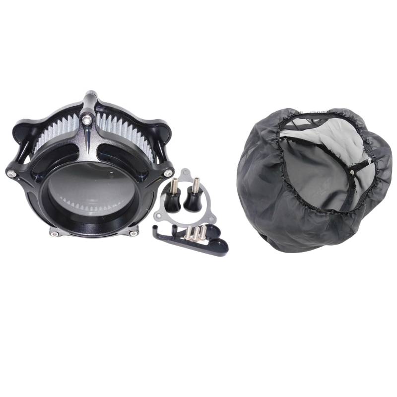 Motorrad Luftfilter Für Sportster Für Iron XL 883 1200 Für Touring Für Street Glide Für Softail Für Dyna Für FXDLS Motorrad-Luftfilterreinigersystem-Ansaugkit Ansaugluftfilter Motorrad(Air Cleaner Set von QXEJEBAF