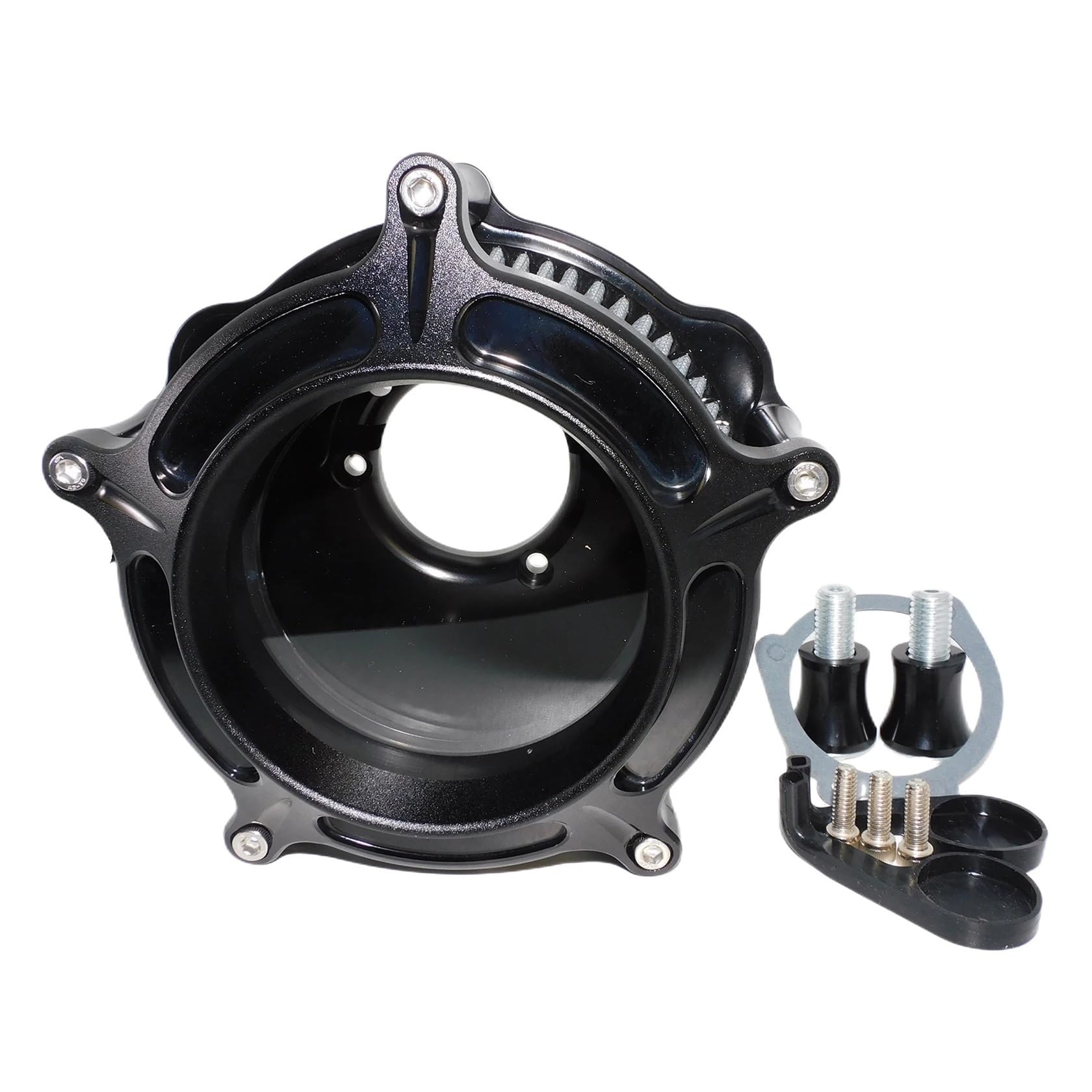 Motorrad Luftfilter Für Sportster Für Iron XL 883 1200 Für Touring Für Street Glide Für Softail Für Dyna Für FXDLS Motorrad-Luftfilterreinigersystem-Ansaugkit Ansaugluftfilter Motorrad(Air Cleaner A) von QXEJEBAF