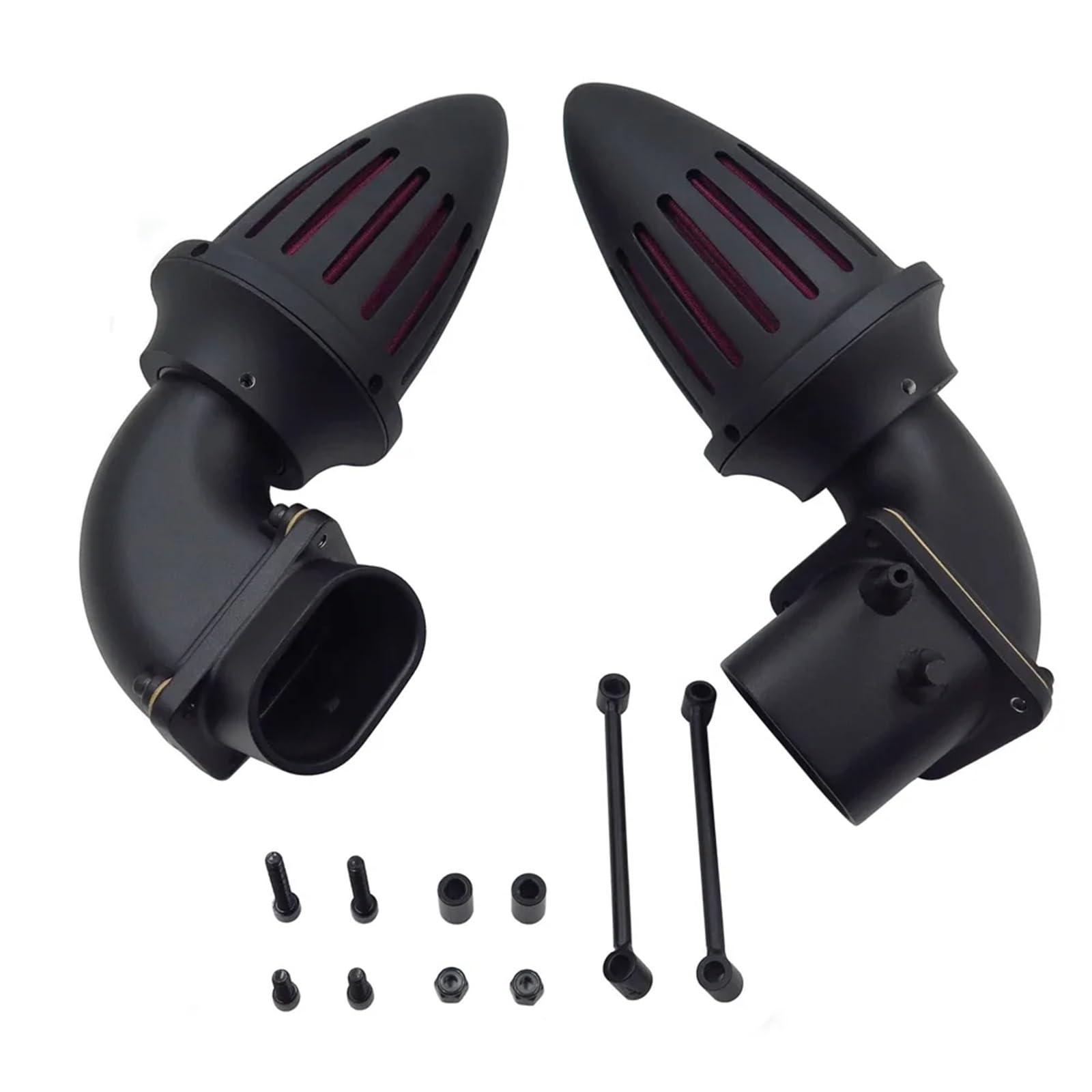 Motorrad Luftfilter Für Suzuki Für Boulevard M109R Motorrad Dual Spike Luftfilter Rot Filter Kit Intake Billet Aluminium Ansaugluftfilter Motorrad(MT236B-MBK) von QXEJEBAF