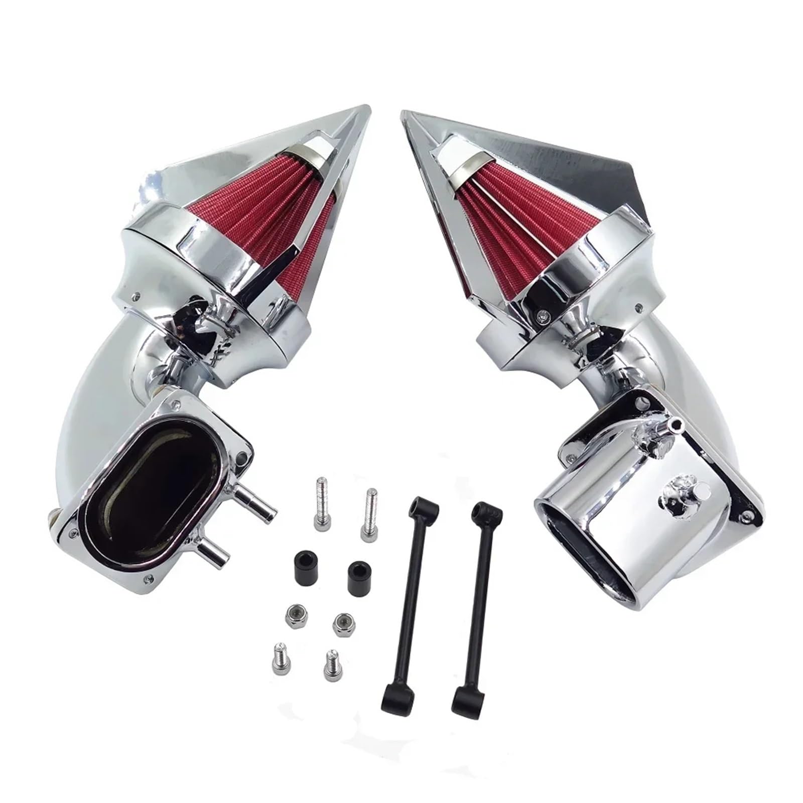 Motorrad Luftfilter Für Suzuki Für Boulevard M109R Motorrad Dual Spike Luftfilter Rot Filter Kit Intake Billet Aluminium Ansaugluftfilter Motorrad(MT236C-CD) von QXEJEBAF