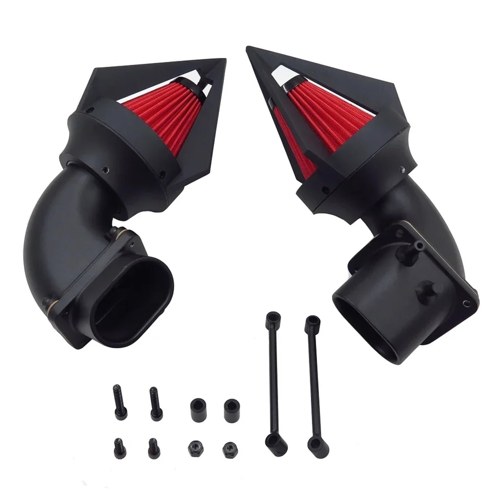 Motorrad Luftfilter Für Suzuki Für Boulevard M109R Motorrad Dual Spike Luftfilter Rot Filter Kit Intake Billet Aluminium Ansaugluftfilter Motorrad(MT236C-MBK) von QXEJEBAF