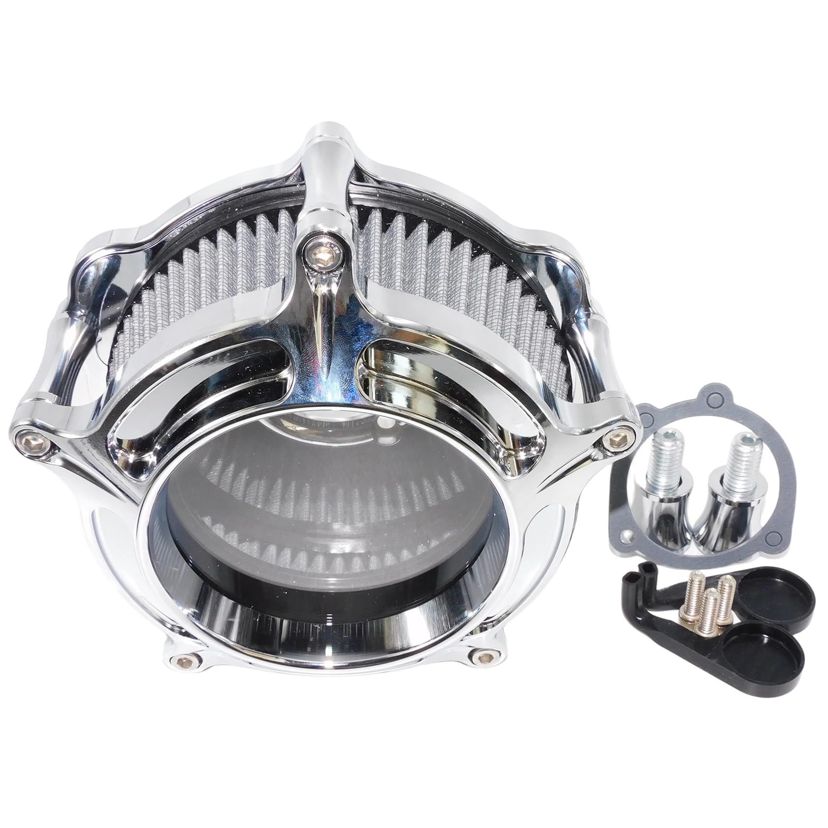 Motorrad Luftfilter Für Touring Für Electra Für Road Glide Für Softail Für FLSTNSE Für Dyna Für Sportster XL883 Für Super Low Motorrad-Luftfilter-Ansaugfilter Ansaugluftfilter Motorrad(Air Cleaner A) von QXEJEBAF