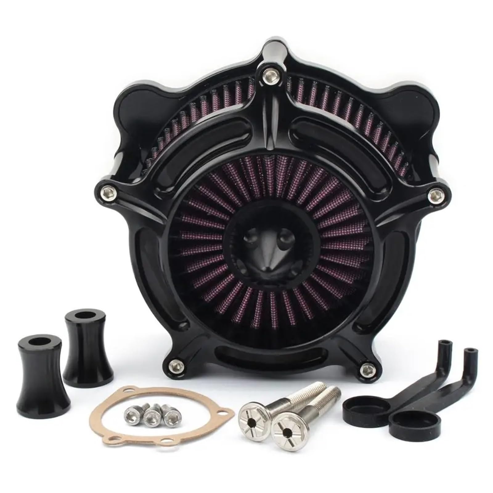 Motorrad Luftfilter Für Touring Für Electra Für Road Street Für Glide Für Dyna Für FXR Für Softail Für Fat Boy Motorrad-Luftfilter-Ansaugfilter-Kit CNC-Turbinen-Spike Ansaugluftfilter Motorrad von QXEJEBAF